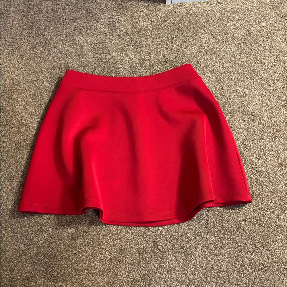 Forever 21 Vibrant Red Skater Skirt